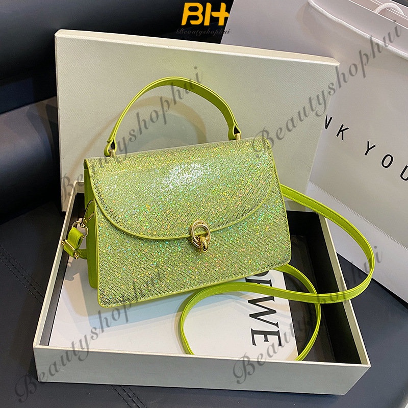 Túi Đeo Chéo Một Bên Vai Đính Kim Sa Thời Trang Mới 2023