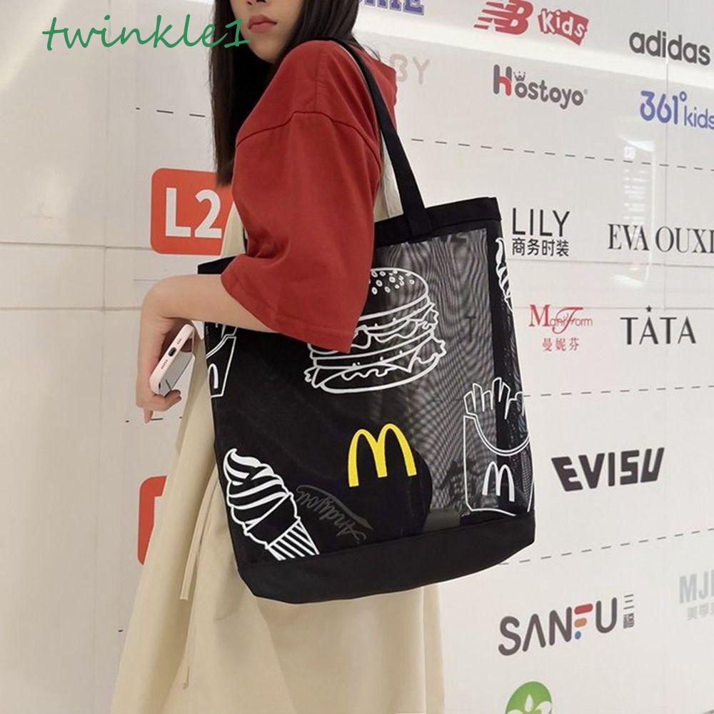 Túi Lưới Nylon In Chữ Đựng Điện Thoại Siêu Nhẹ Cho Bé Gái