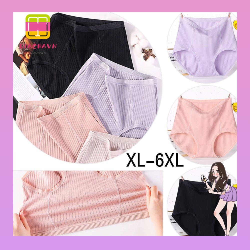Quần Lót Cotton Lưng Cao Màu Sắc Đơn Giản Cho Nữ
