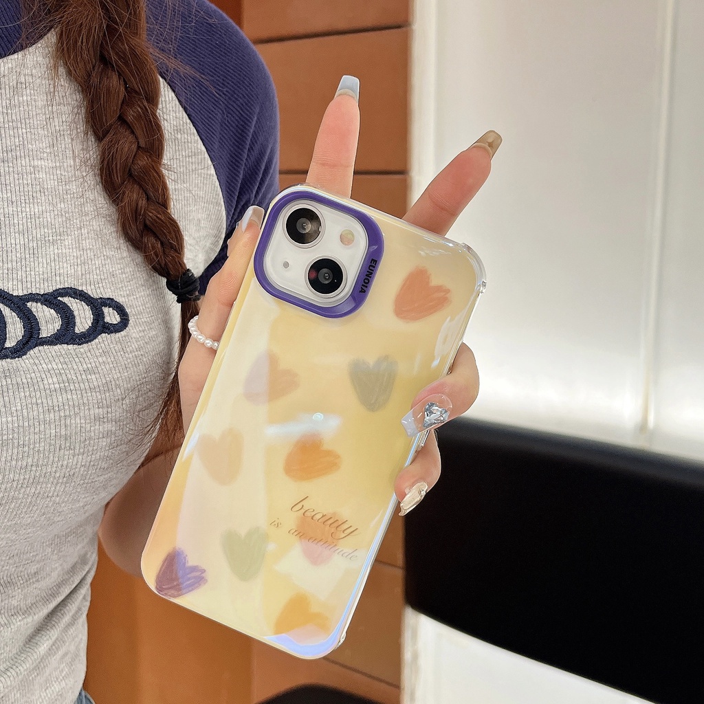 Ốp Điện Thoại TPU Mềm Chống Rơi Màu Cầu Vồng Đính Ngọc Trai Và Dây Đeo Chéo Cho iPhone 14 13 12 11 Pro Max