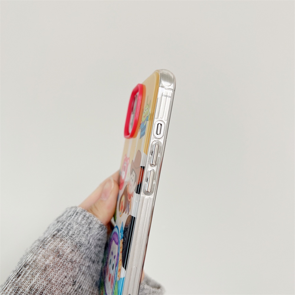 Ốp Điện Thoại TPU Mềm Trong Suốt In Hoạt Hình Toy Story Có Dây Đeo Chéo Cho iPhone 14 13 12 11 Pro Max