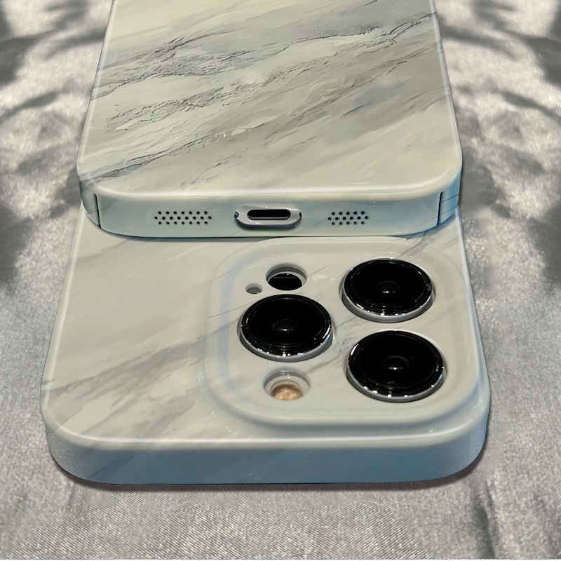 Ốp Điện Thoại Chống Sốc Họa Tiết Cẩm Thạch Đơn Giản Cho Iphone 1211 Max6In 78Plus 13 14pro XAAF