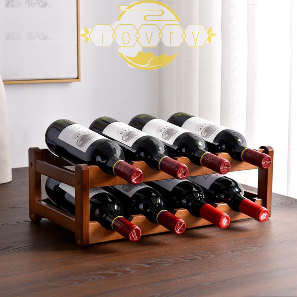 Giá Đỡ Chai Rượu Vang Bằng Gỗ Màu Trơn Thiết Kế Đơn Giản Tiện Dụng