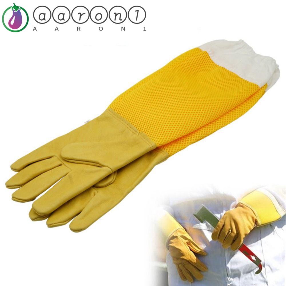 1 Đôi Găng Tay Da Cừu Dài Thoáng Khí Bền Bỉ Hỗ Trợ Nuôi Ong