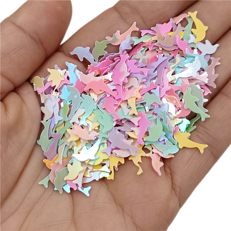 Túi 25g Miếng Dán PVC Hình Cá Heo Nhiều Màu Trang Trí Điện Thoại