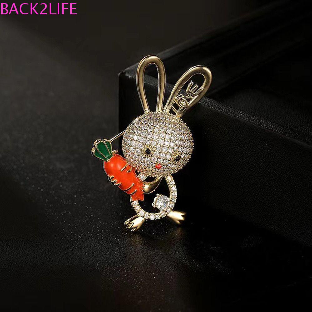 Trâm Cài Áo Hình Cà Rốt Hoạt Hình Dễ Thương Tinh Tế Cho Nữ BACK2LIFE|Phụ Kiện Quần Áo Bằng Hợp Kim Chất Lượng