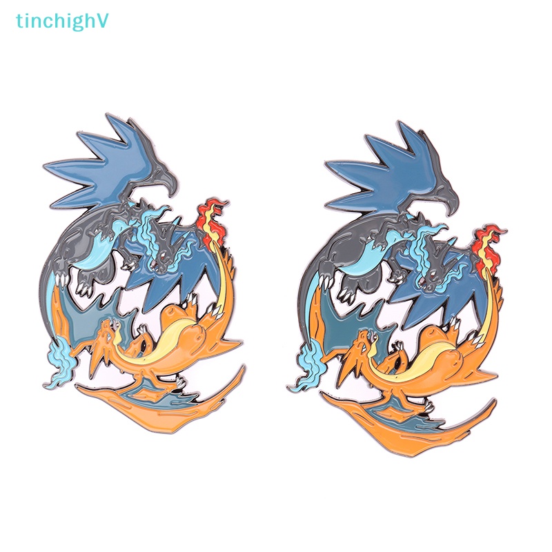 [TinchighV] Trâm Cài Áo Kim Loại Hoạt Hình Pokemon Charizard Rayquaza Đáng Yêu [Mới]