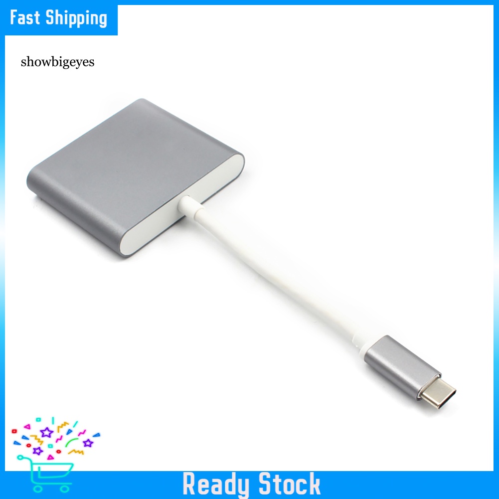 Bộ Chuyển Đổi USB 3.1 Type-C Sang 4K UHD HDMI-Có Thể Chuyển Đổi USB-C 3 Trong 1 Cho Macbook