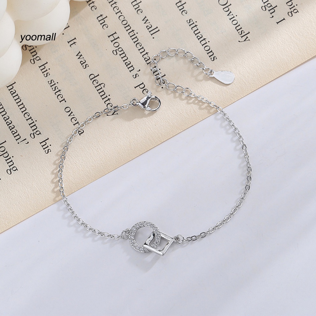 Vòng Đeo Tay Đính Đá Lấp Lánh Có Thể Điều Chỉnh Dành Cho Nữ