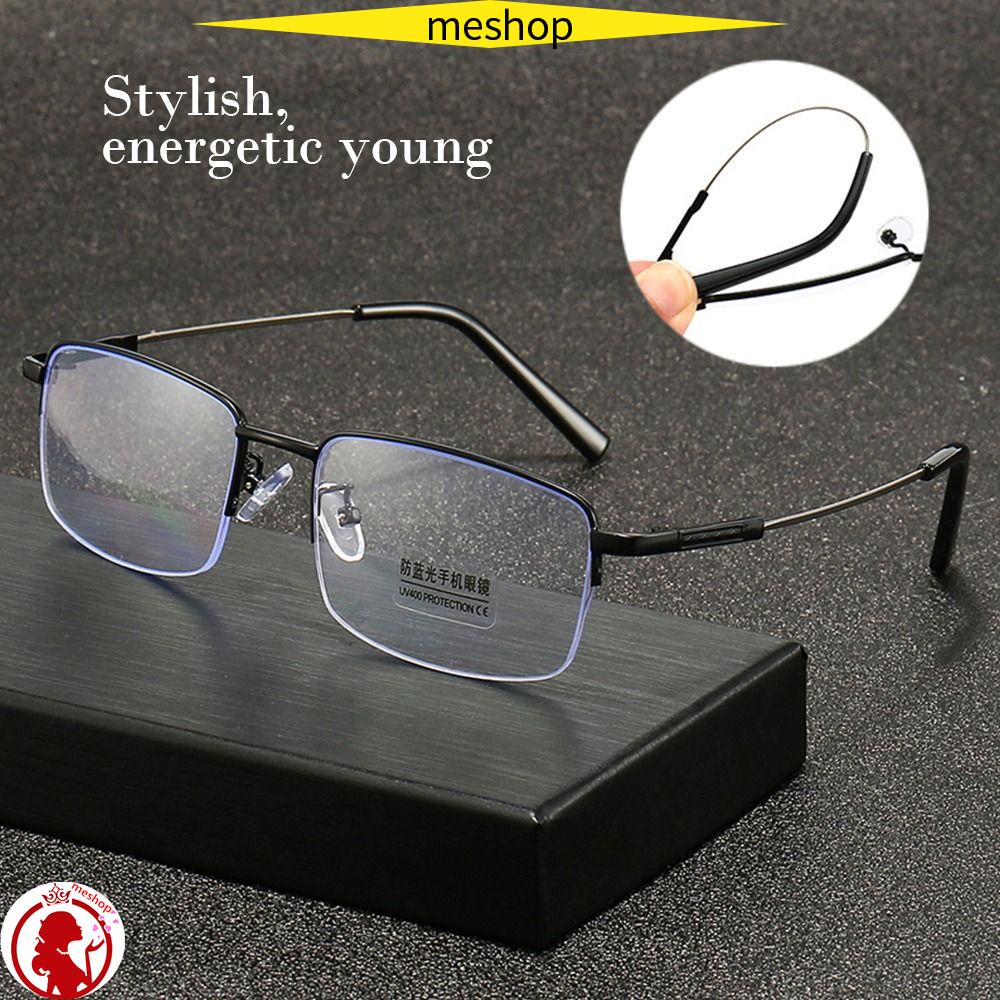 Kính Đọc Sách Nửa Gọng Đơn Giản Chống Ánh Sáng Xanh Phong Cách Doanh Nhân