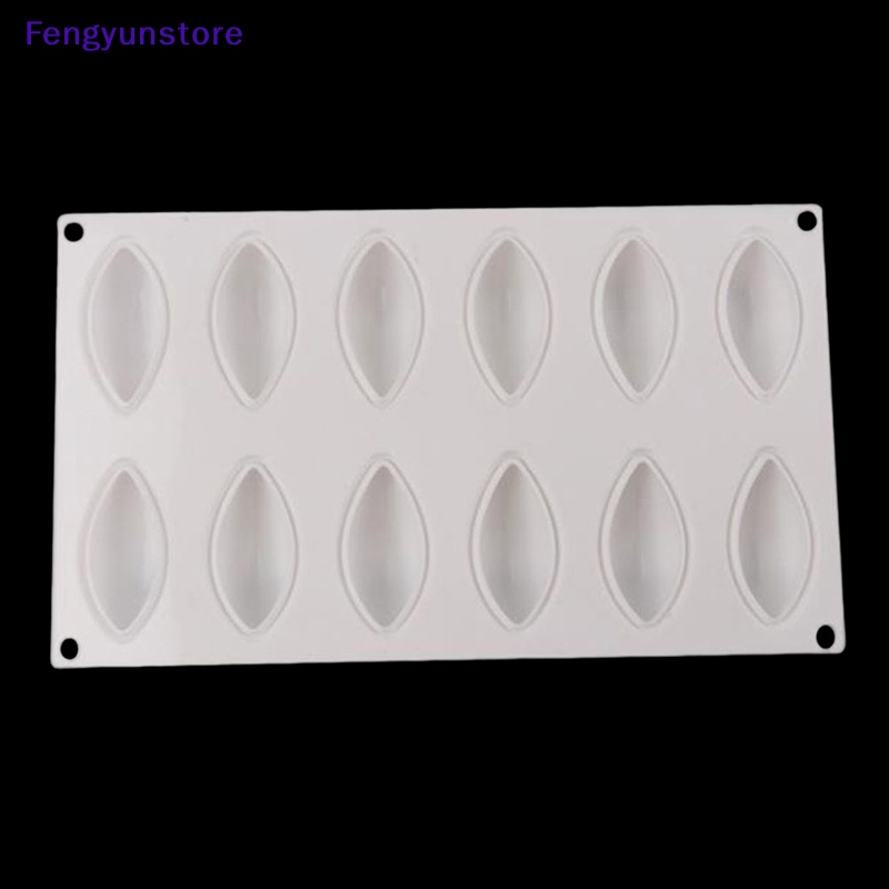 Khuôn Silicone 12 Ngăn Làm Bánh Hình Quenelle