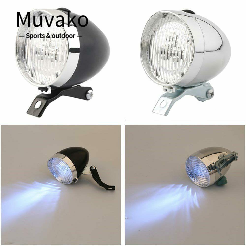 MUVAKO Đèn Pha LED 3 Bóng Phong Cách Retro Dành Cho Xe Đạp