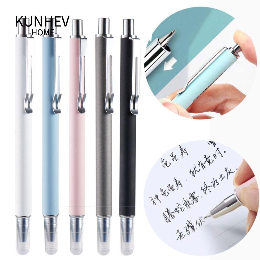 KUNHEV Bút Máy Dạng Nhấn Ngòi EF Bằng Kim Loại Có Thể Thu Gọn Cho Văn Phòng /