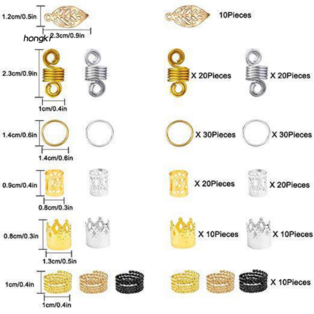 Bộ 200 Kẹp Tạo Kiểu Tóc Dreadlock Mini Cho Nữ