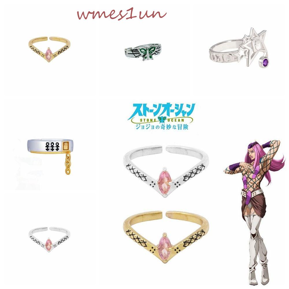 Nhẫn Hở Hình Ngôi Sao WMES15H Thiết Kế Đơn Giản Thời Trang Cho Nữ|Nhẫn Hợp Kim Hình Bướm Có Thể Điều Chỉnh Kích Cỡ