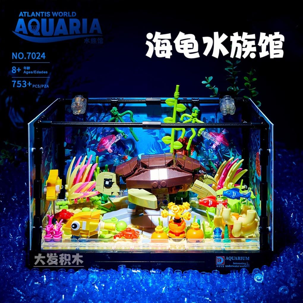 Bộ Đồ Chơi Lắp Ráp Mô Hình Lego Bể Cá Trang Trí Phòng Khách