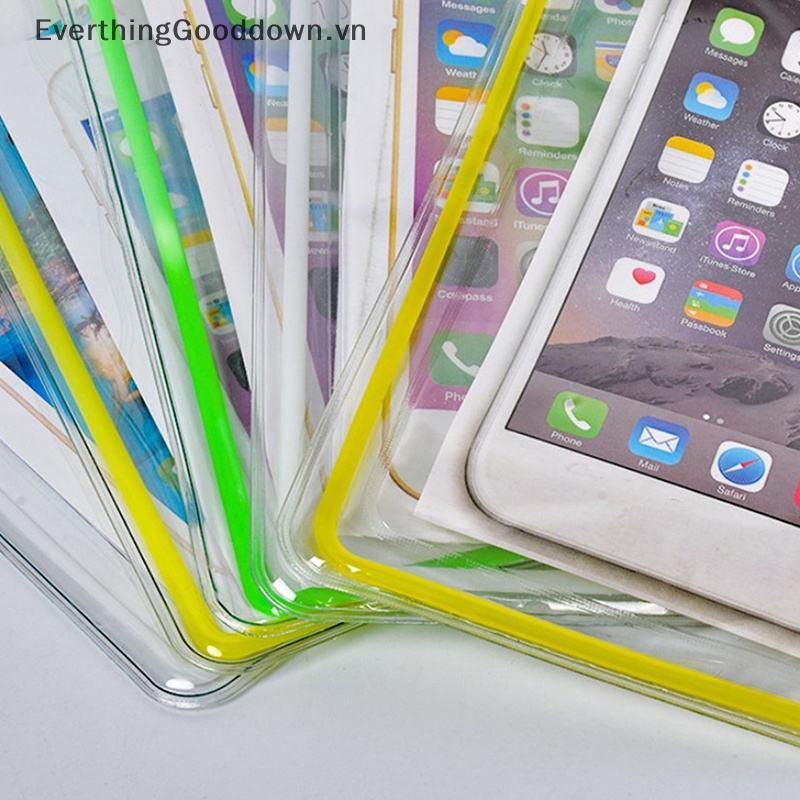 Everthinggooddown Túi Đựng Điện Thoại Di Động Trong Suốt Chống Nước Khô Ráo Ba Lớp 30M Dùng Khi Đi Câu Cá / Đi Biển