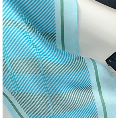 Khăn Quàng Cổ Chống Nắng Thắt Nút Họa Tiết Kẻ Sọc Thanh Lịch Thời Trang Mùa Hè Cho Nữ