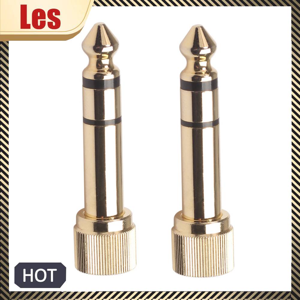 Set 1 / 2 Đầu Nối Jack 6.35mm Male Sang 3.5mm Female