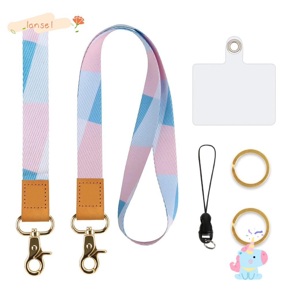 LANSEL Set 2 Móc Chìa Khóa Thiết Kế Nhỏ Gọn Bền Bỉ Có Thể Xoay Vòng