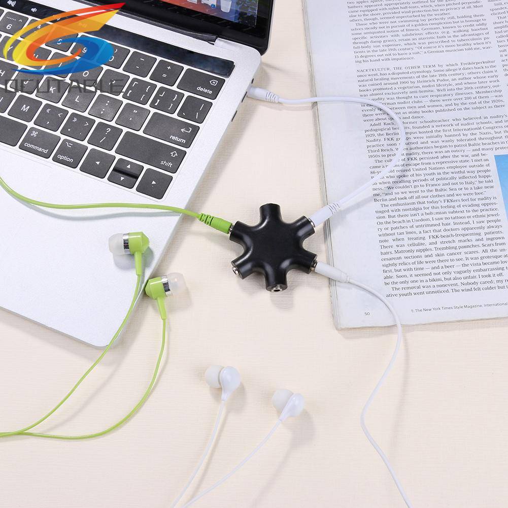 Cáp ChuyểN ĐổI Âm Thanh Tai Nghe 3.5mm 1 ĐầU CắM Sang 5 Lỗ C