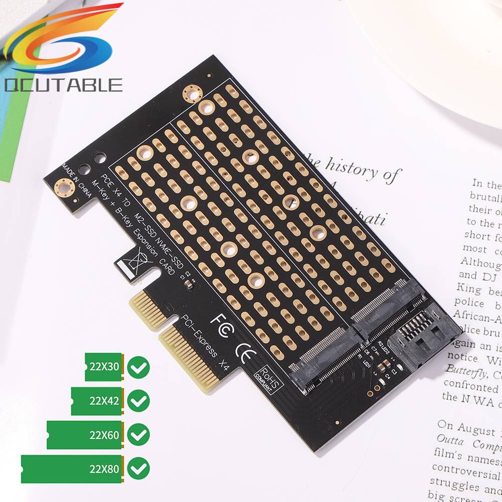 Thẻ Chuyển Đổi PCIE Sang M2 / M.2 NVME M2 NGFF SSD Sang SATA PCI-E X4 M Kèm Chìa Khóa