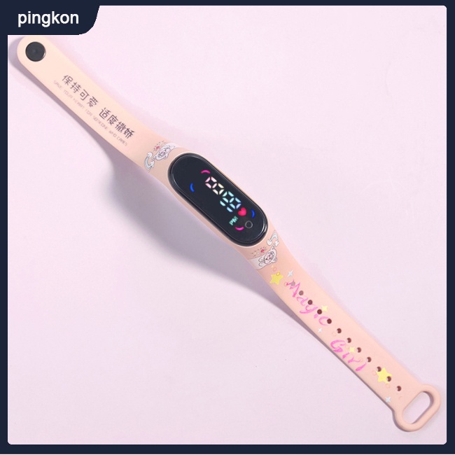 Đồng Hồ Led Điện Tử Màn Hình Cảm Ứng Chống Nước Hình Hoạt Hình Đáng Yêu Cho Nam Nữ