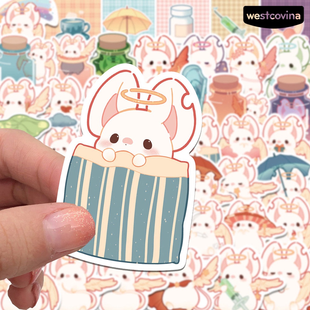 [WSTN] [WSTN]✎Set 50 Miếng Dán Trang Trí Laptop Bằng PVC Trong Suốt Họa Tiết Chuột Dễ Thương DIY