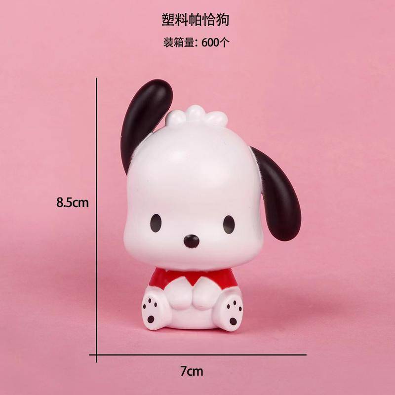 SANRIO Bộ 4 Mô Hình Nhân Vật Hoạt Hình Kuromi Cinnamoroll Trang Trí Bánh Kem