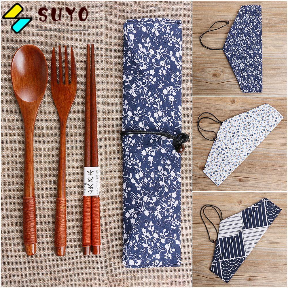 SUYO Bộ Muỗng Nĩa Đũa Tự Nhiên Tiện Dụng Cho Nhà Bếp