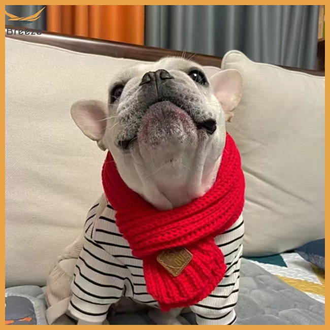 Khăn Choàng Cổ Đan Len Siêu Nhẹ Nhiều Màu Sắc Thời Trang Mùa Đông Xinh Xắn Cho Thú Cưng