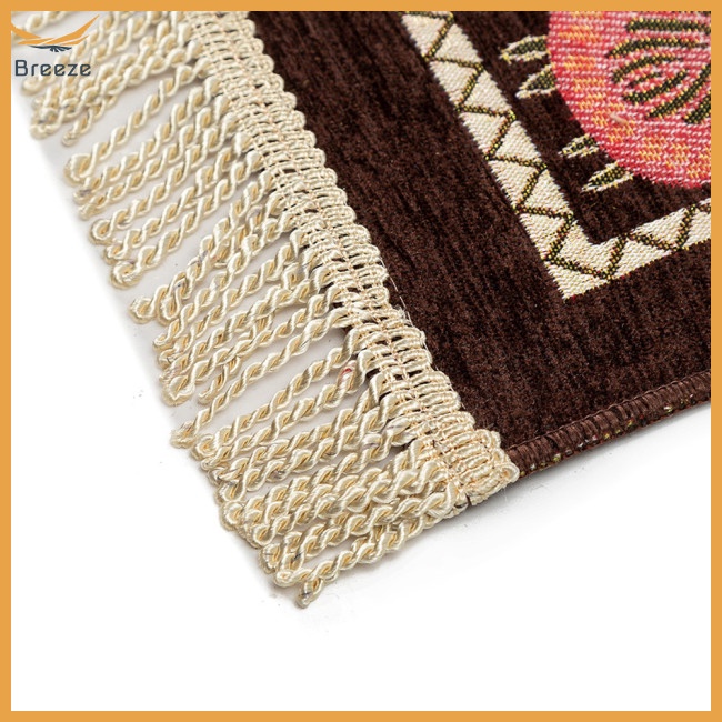 Thảm Cầu Nguyện Hình Chữ Nhật Dày Gọn Nhẹ Phối Tua Rua Cho Eid Du Lịch Ramadan