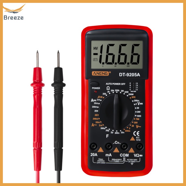 Vạn Năng Kế Điện Tử DT-9205A Màn Hình LCD AC / DC