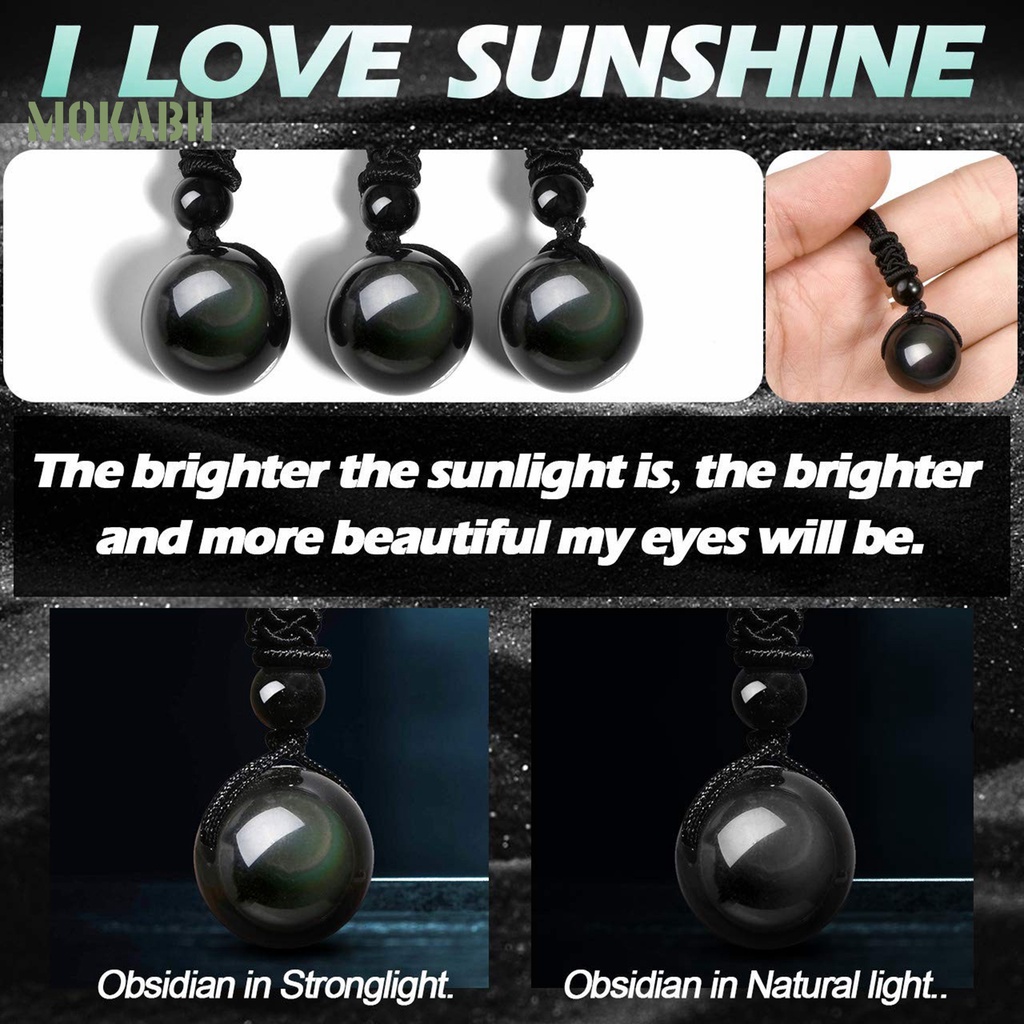 [Mok Abh] Vòng Cổ May Mắn Bằng Sợi Nylon Tự Nhiên Có Thể Điều Chỉnh Được