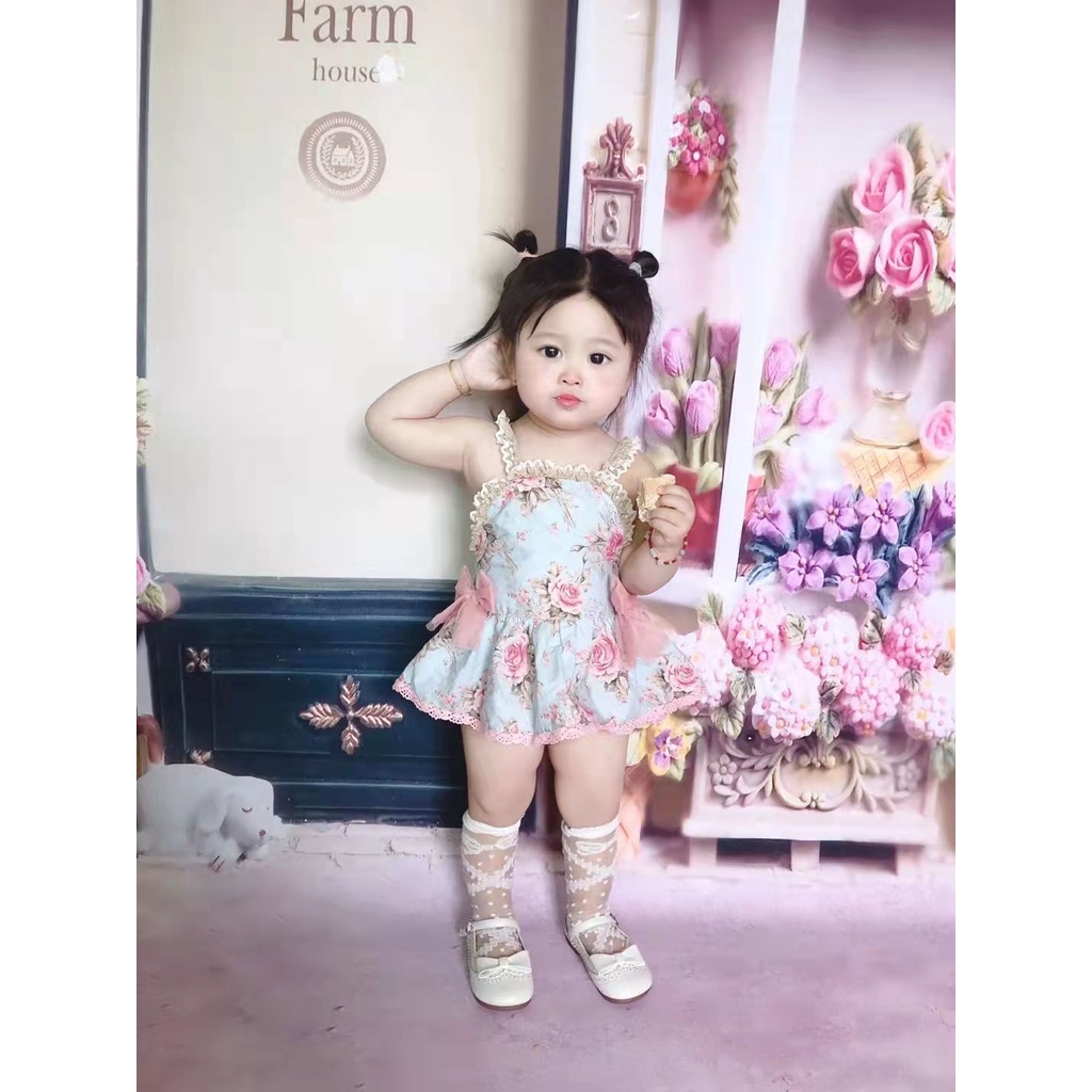 Hàng Mới Về Đầm Yếm Công Chúa Phong Cách Phương Tây Thời Trang Mùa Hè Cho Bé Gái