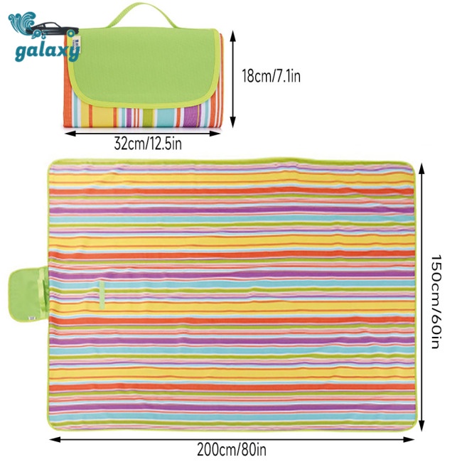 Galaxy Thảm Trải Bằng Vải Oxford 600d Chống Mòn Kích Thước 145 X 200cm Tiện Dụng Mang Theo Du Lịch Cắm Trại