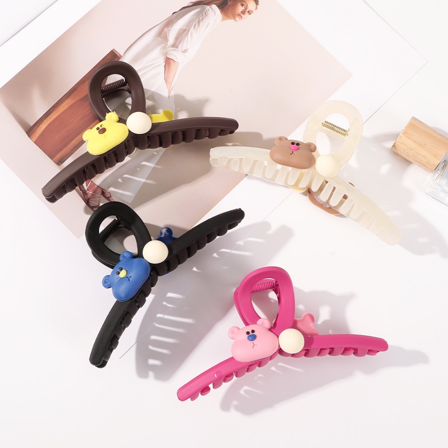 Kẹp Tóc Bằng Acrylic Họa Tiết Hoạt Hình Phong Cách Hàn Quốc Dễ Thương Cho Nữ