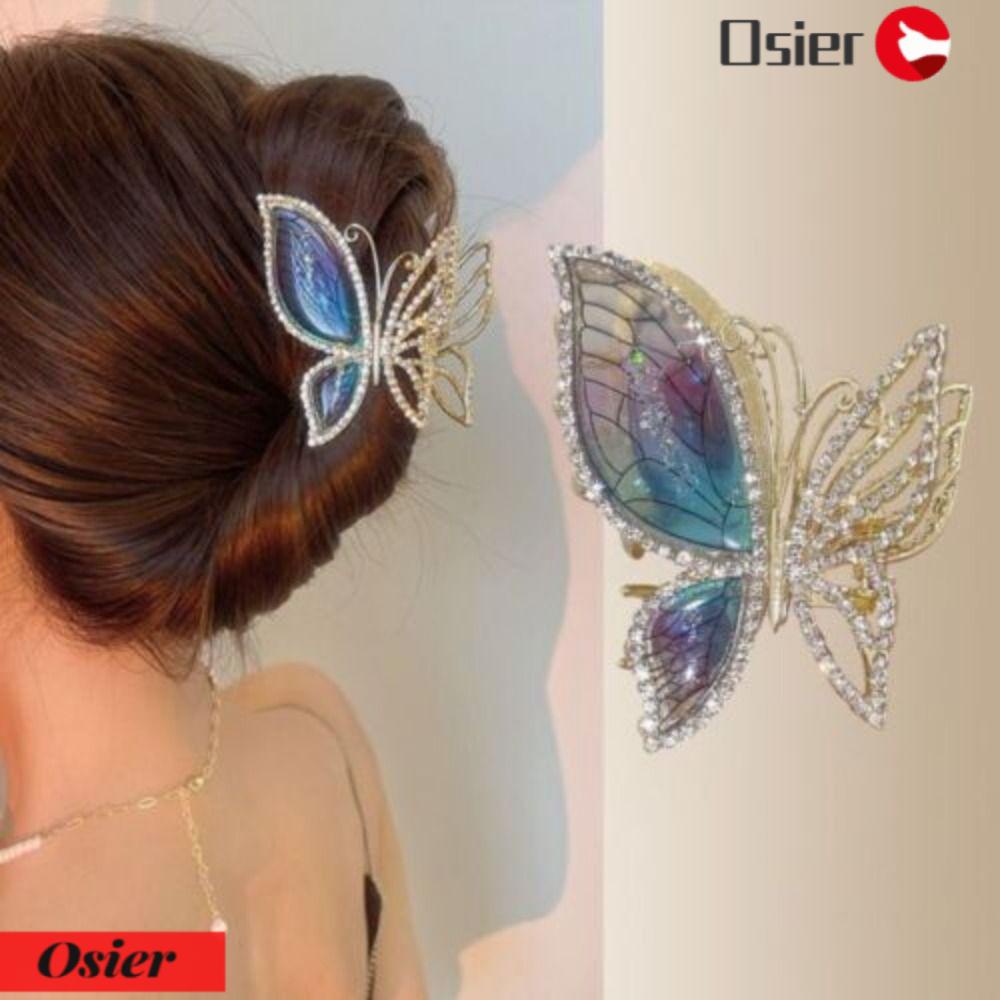 OSIER1 Kẹp Tóc Kim Loại Thanh Lịch Cho Nữ