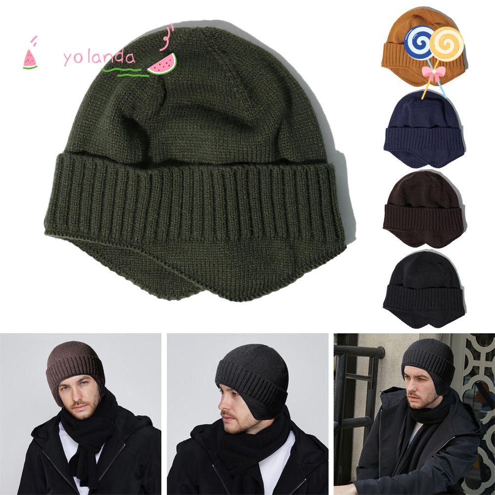 YOLA Mũ Lưỡi Trai Thời Trang Giữ Ấm Tai Cho Nam