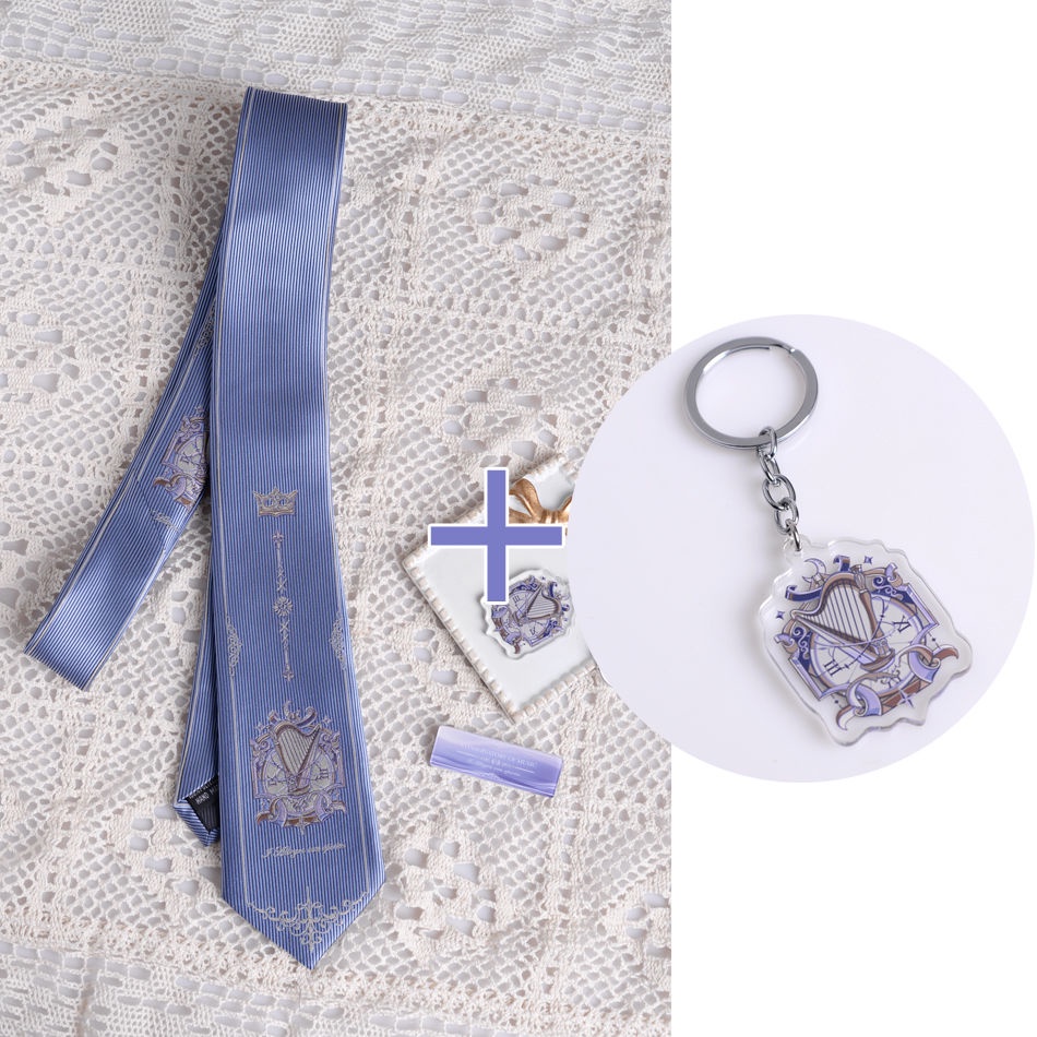 Cà Vạt Chính Hãng JK Màu Xanh Dương Nhạt Nhạt Phong Cách Preppy Cho Nam