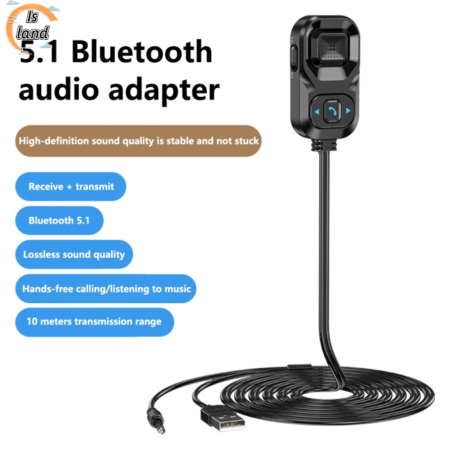 Bộ Truyền Nhận Tín Hiệu Âm Thanh Bluetooth Không Dây 2 Trong 1 Giắc Cắm 3.5mm Hỗ Trợ Gọi Điện Cho Xe Hơi