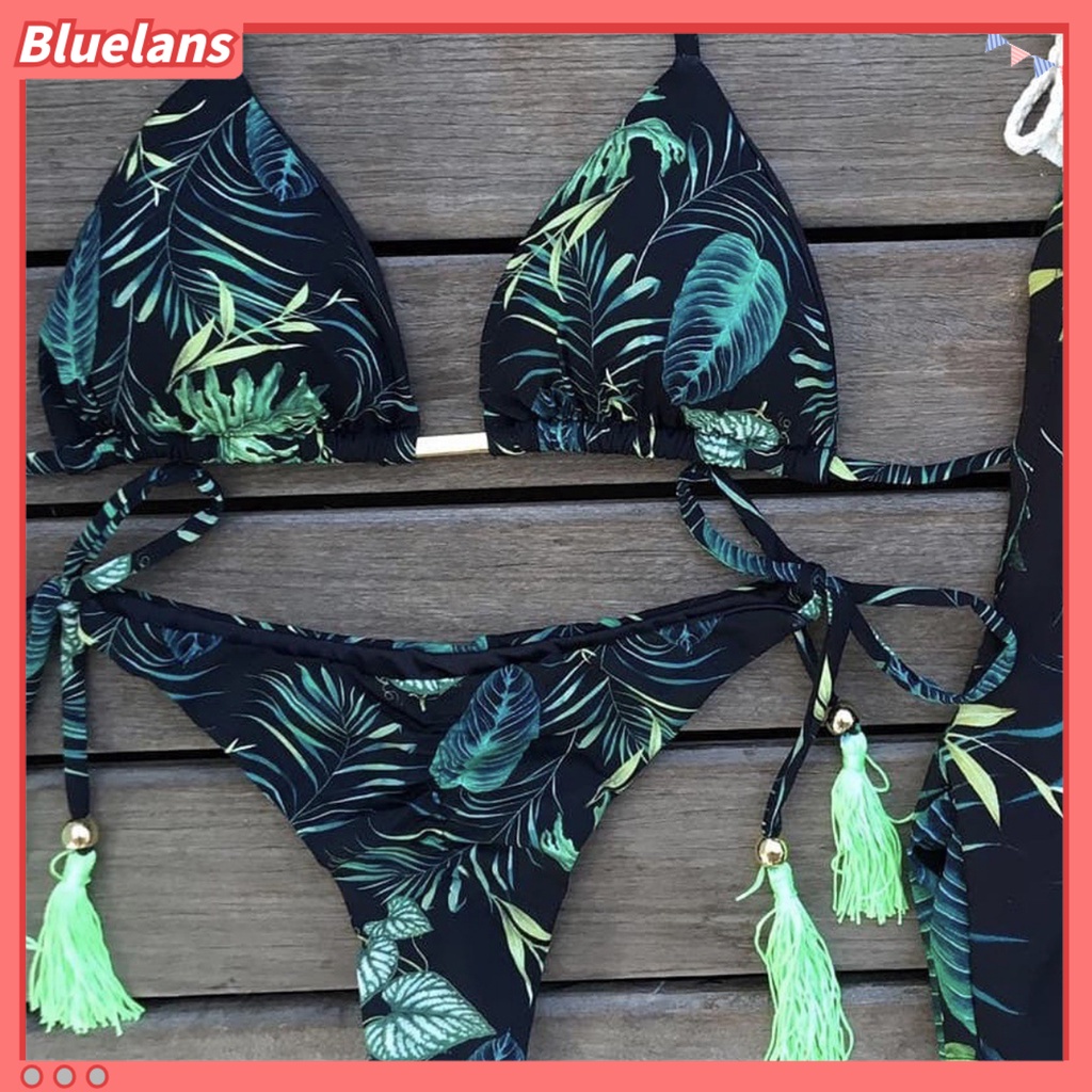 Bộ Đồ Bơi Bikini Hai Mảnh Họa Tiết Hoa Có Đệm Nâng Ngực Cho Nữ