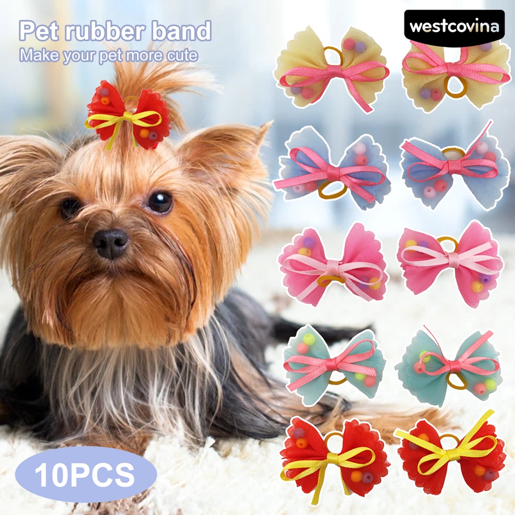 [COD]♞Set 10 Kẹp Nơ Xinh Xắn Dành Cho Thú Cưng