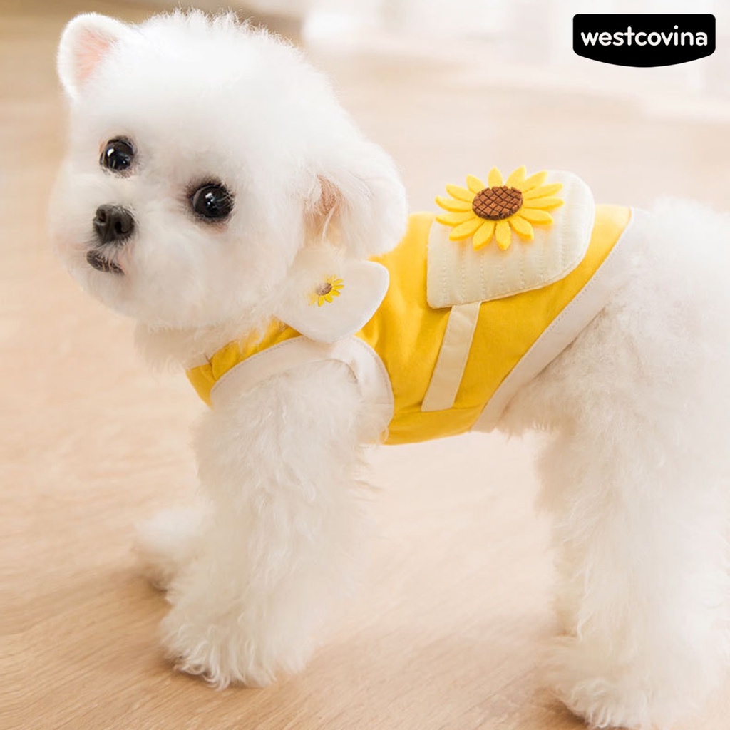 [COD]♞Áo Thun Cotton In Hoa Dễ Thương Thời Trang Mùa Hè Cho Cún Cưng