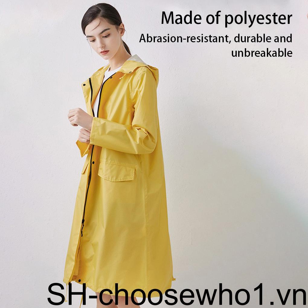 Áo Mưa Dáng Dài Mỏng Chống Thấm Nước Có Mũ Trùm Tiện Dụng Cho Nam Và Nữ