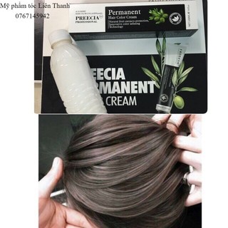 Combo Thuốc Nhuộm Tóc Màu Nâu Khói 25% GI