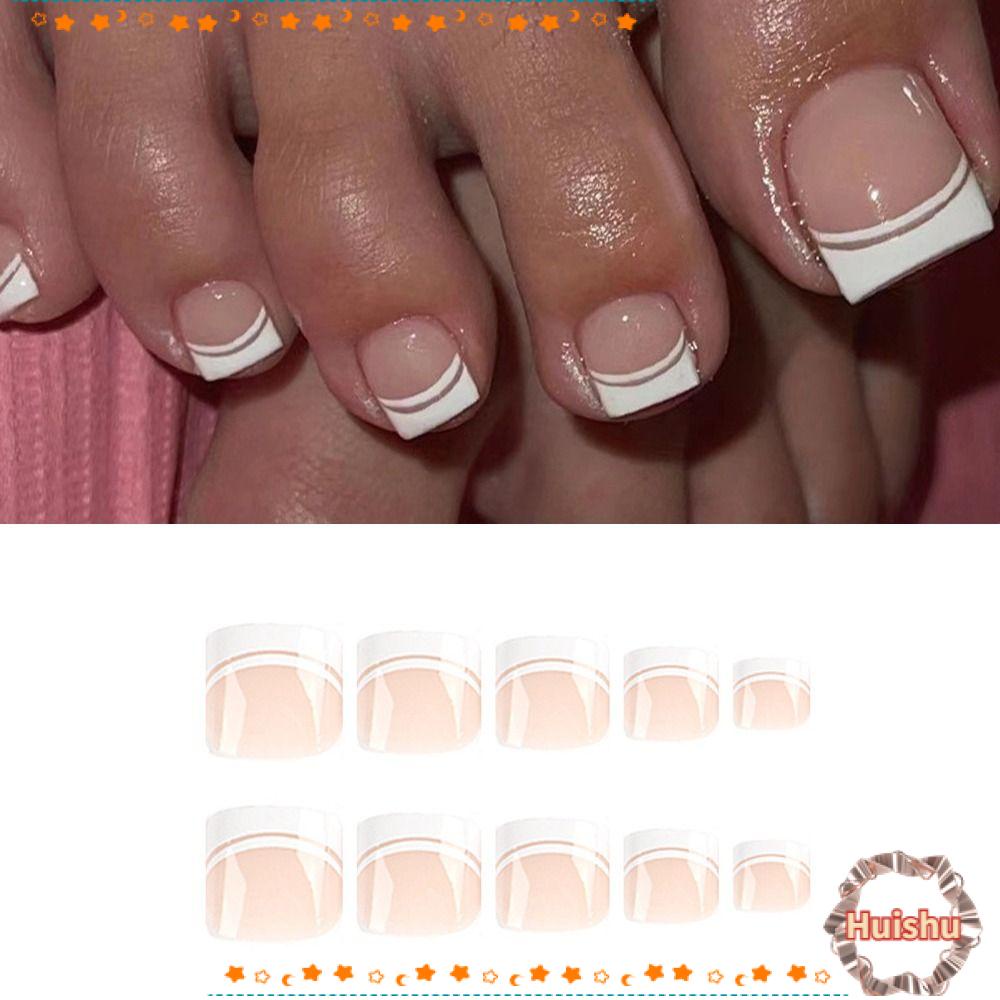 Set 24 Móng Chân Giả Thời Trang Cá Tính Cho Nữ