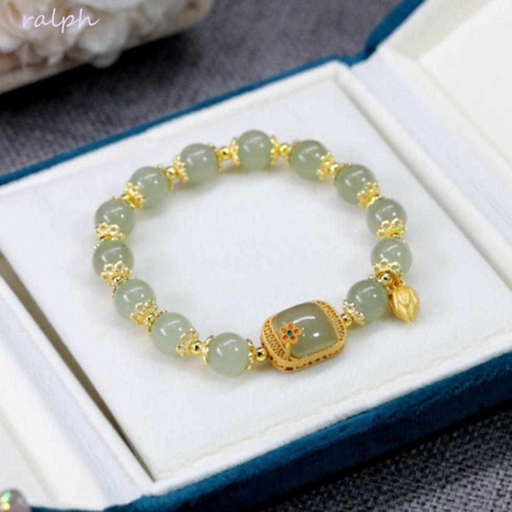 RALPH Vòng Đeo Tay May Mắn Thủ Công Mặt Hoa Sen Màu Sắc Độc Đáo Cho Nữ