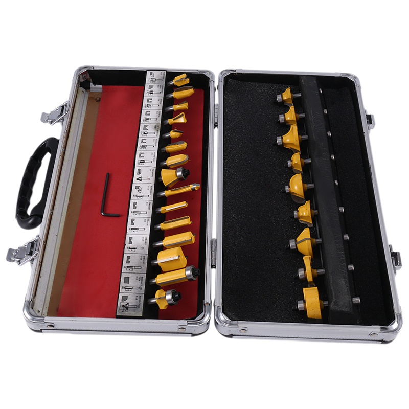 Set 24 Đầu Cắt Gỗ Bằng Nhôm 1 / 4Mm Chuyên Dụng