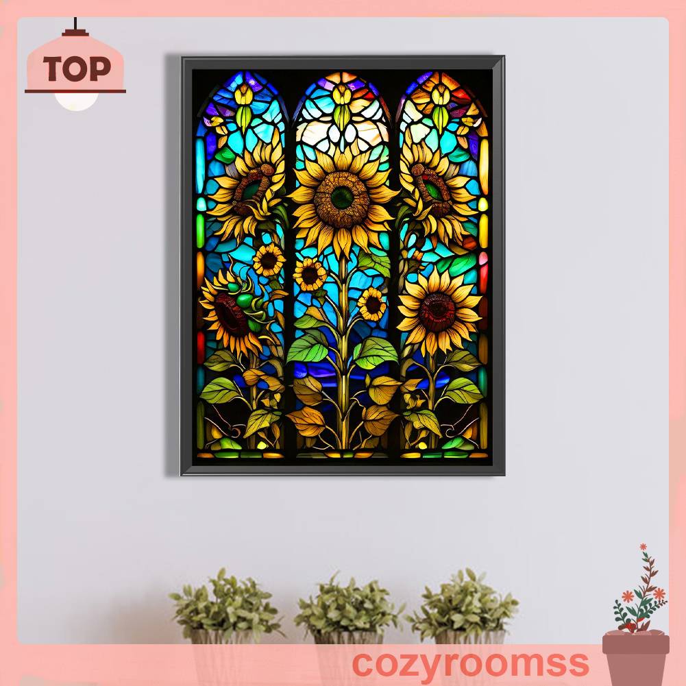 Tranh Đính Đá Kim Cương Toàn Bộ 5D DIY Hình Vẽ Hoa Hướng Dương